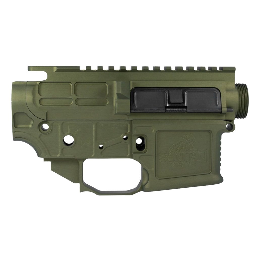 STT15L-COMBO-ANO-OD-FRONT | Dev3 STT-15L Lite PILLAR Billet Receiver Combo - Olive Drab Green Anodized